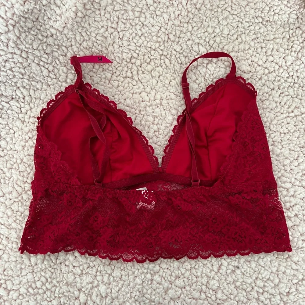 NEW Maidenform Wire Free Bralette in Armature Red - Picture 3 of 5
